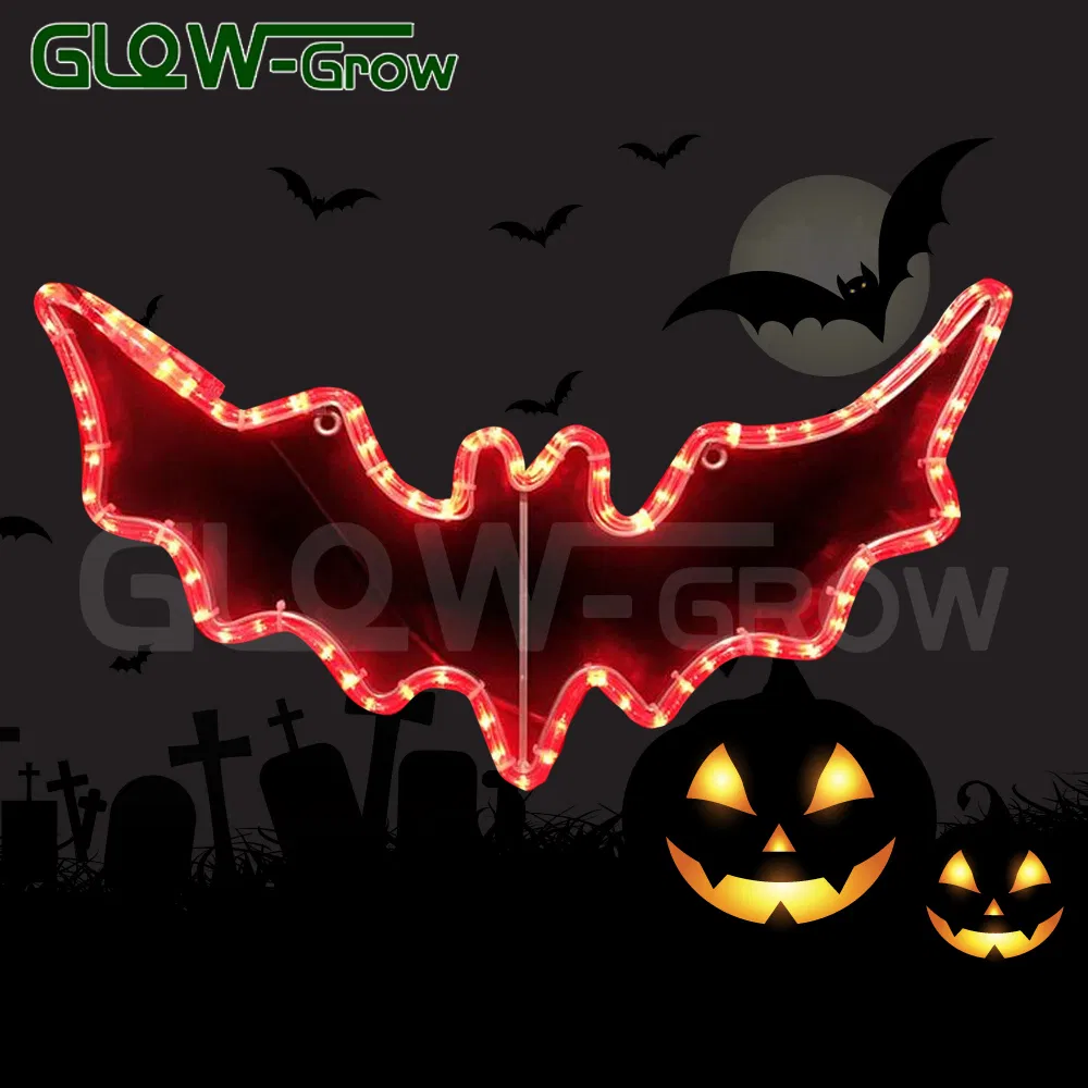 Custom White Halloween Spider Net Shape LED Motif Light for House Home Street Decoration