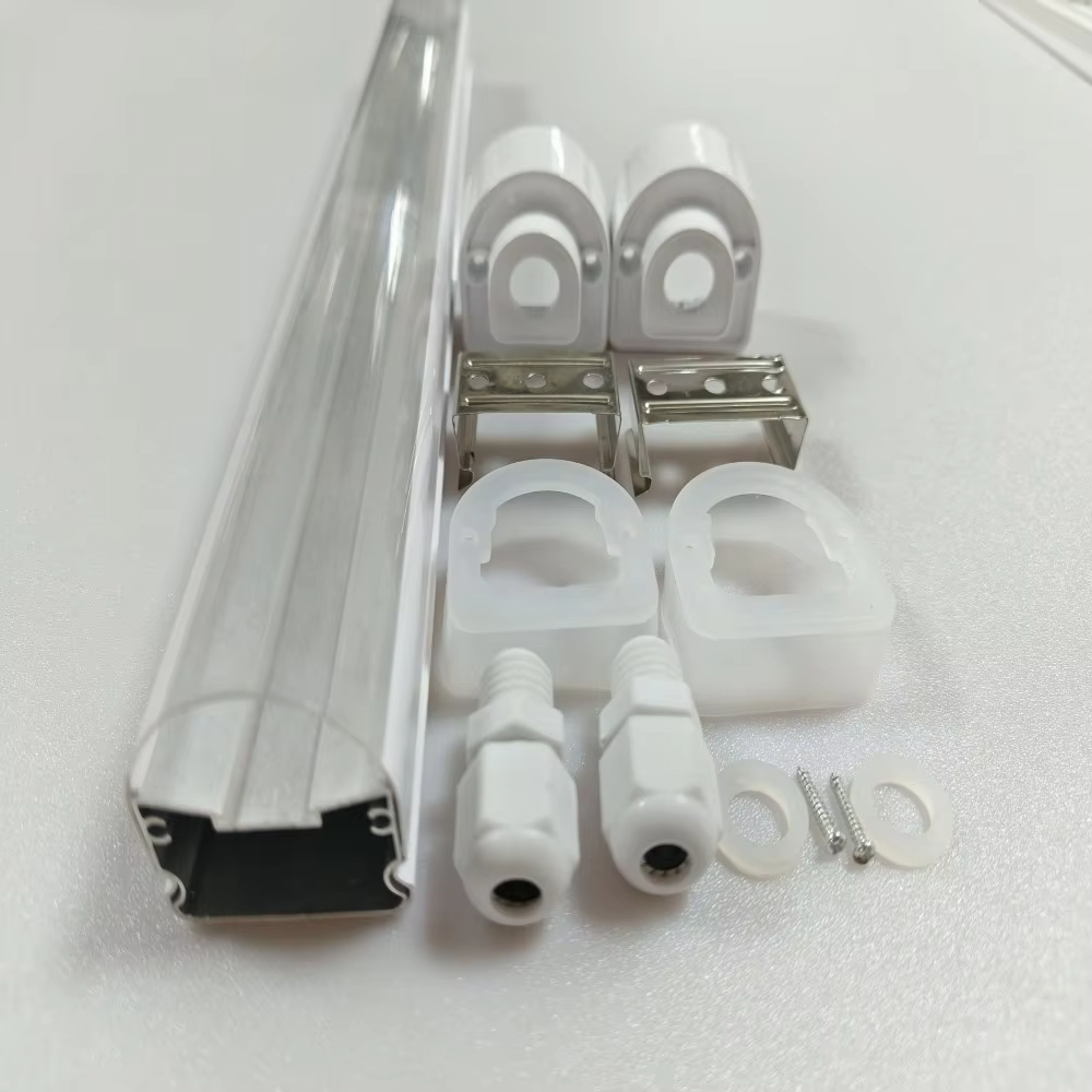 Waterproof Plastic-coated Aluminum LED Grow Light Tube IP66 Tri-proof High Power Full Spectrum Plant Grow Lamp Indoor Growth