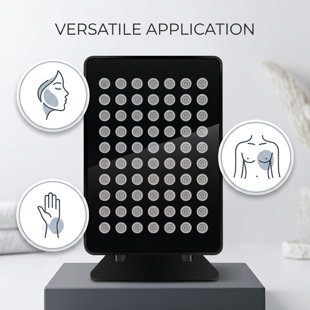 SUNGLOR SG-AL-300 Aluminum Housing Red Light Therapy Panel 70 LEDs 5-Band NIR Spectrum Device With Pulse And Time