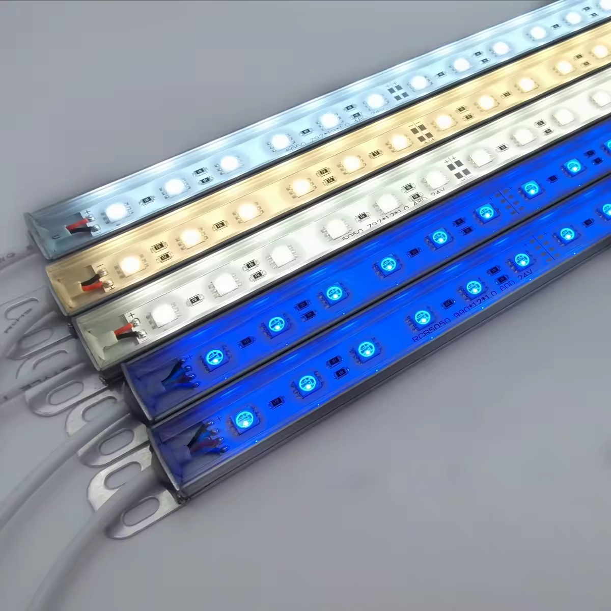 12" 20" 24" 36" IP68 Waterproof Blue 460nm 12V 15W Dimmable Aluminum Grow Bar Light for Aquarium Reef Coral