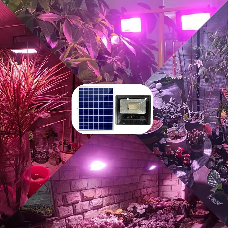 Solar Powered LED Grow Light Tube for Indoor Outdoor Plants Full Spectrum for Indoor Plants Flower Seedling Leafy Lights Growing