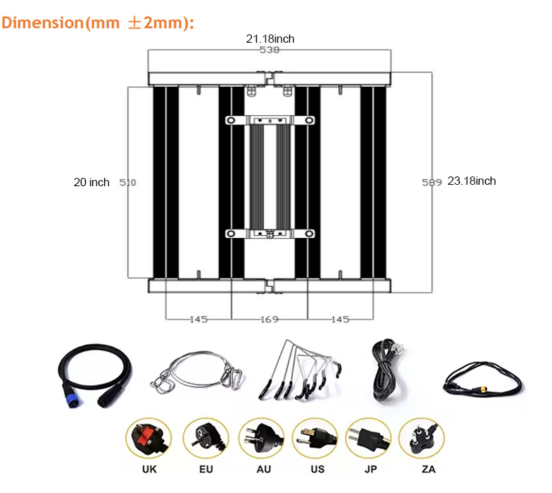 ROHE 240W 281B 3000K 4000K Bar Full Grow Light Led Indoor Plants Folding Commercial Full Led Plant Grow