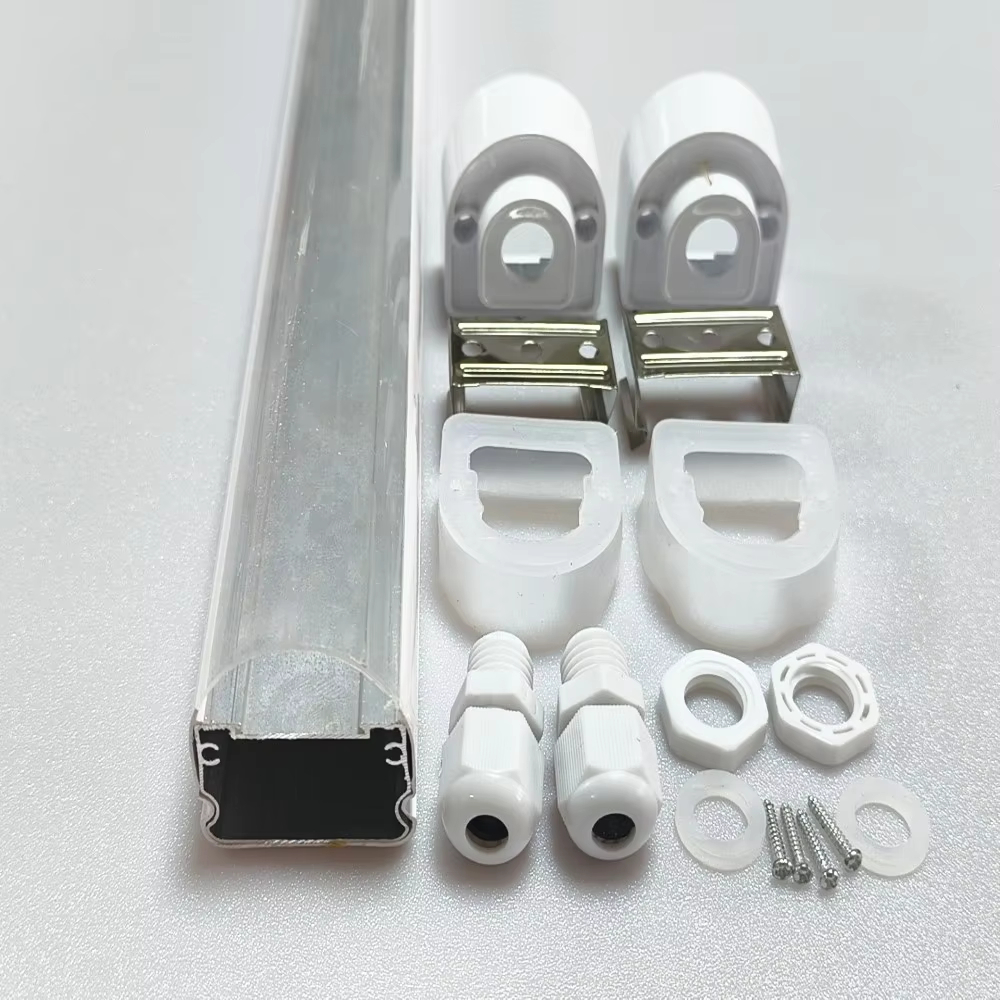 Waterproof Plastic-coated Aluminum LED Grow Light Tube IP66 Tri-proof High Power Full Spectrum Plant Grow Lamp Indoor Growth