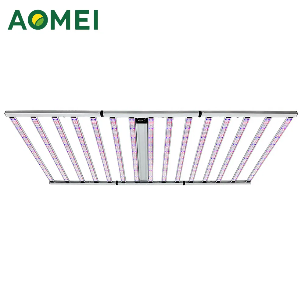 Commercial Grade 1500W LED Grow Light, 3-Fold Aluminum Structure for Vertical Farming, Long Lifespan >50, 000h