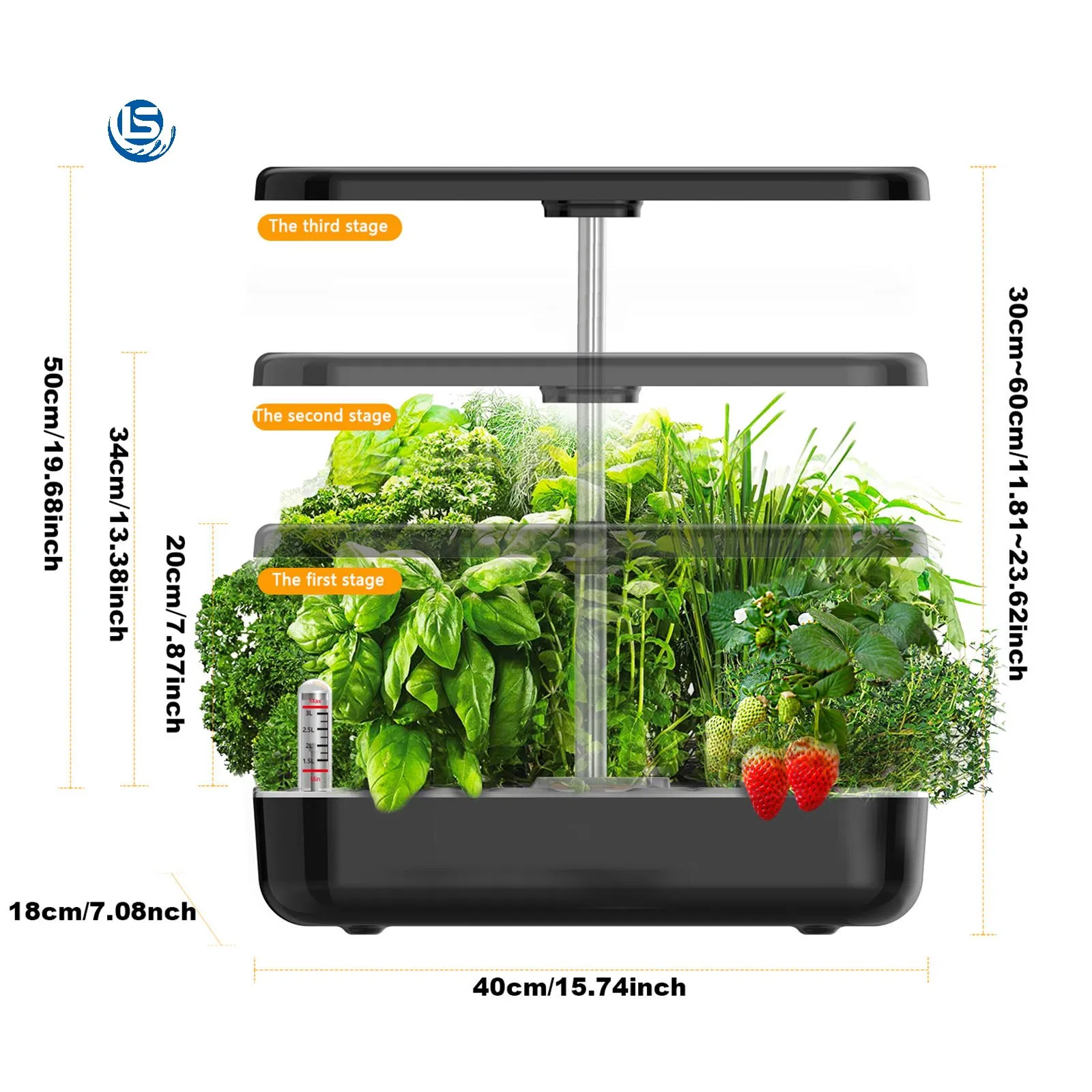 Vertical Hydroponic Intelligent Timer Garden Indoor Smart LED Grow Light