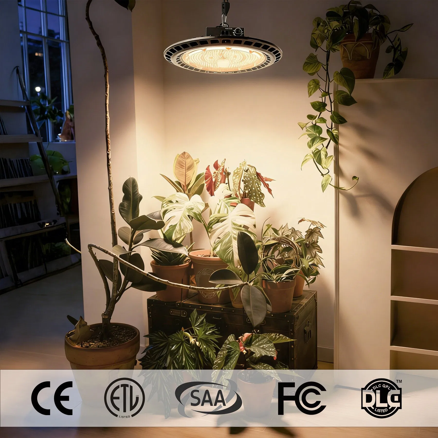 UFO Highest Yielding LED Grow Light Full Spectrum PPE2.50 Umol/J for Greenhouse/Grow Tent
