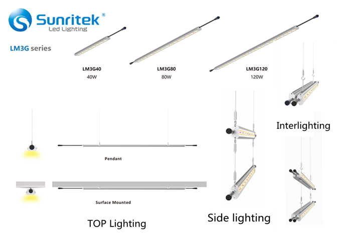 Factory Aluminum 40w 80w 120w Waterproof Full Spectrum Hydroponic Plant Dimmable Bar Style Led Grow Light