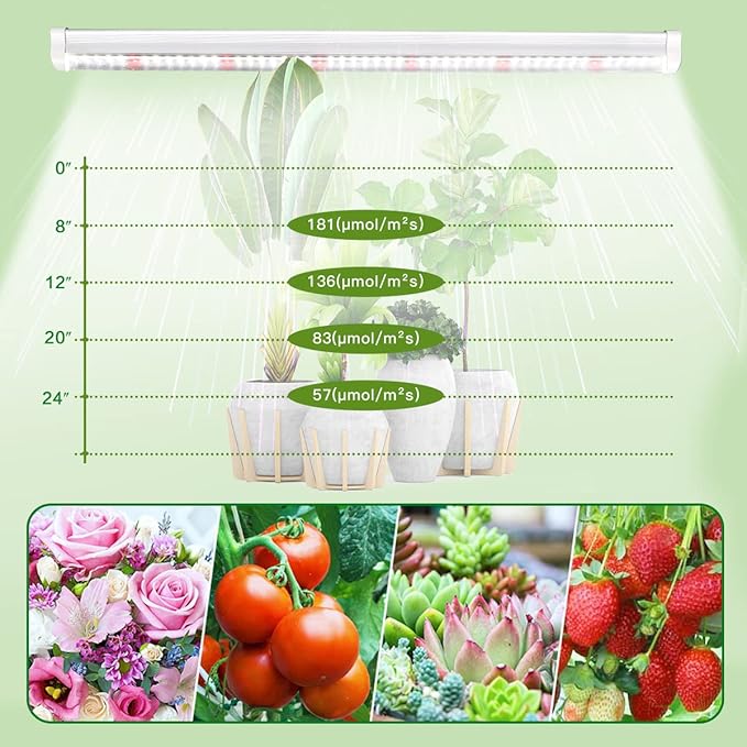 Full Spectrum Light 110V 220V T8 Fluorescent Reflectors Indoor Hydroponic Farming Led Plant Grow Light Strips Supplementary Lamp