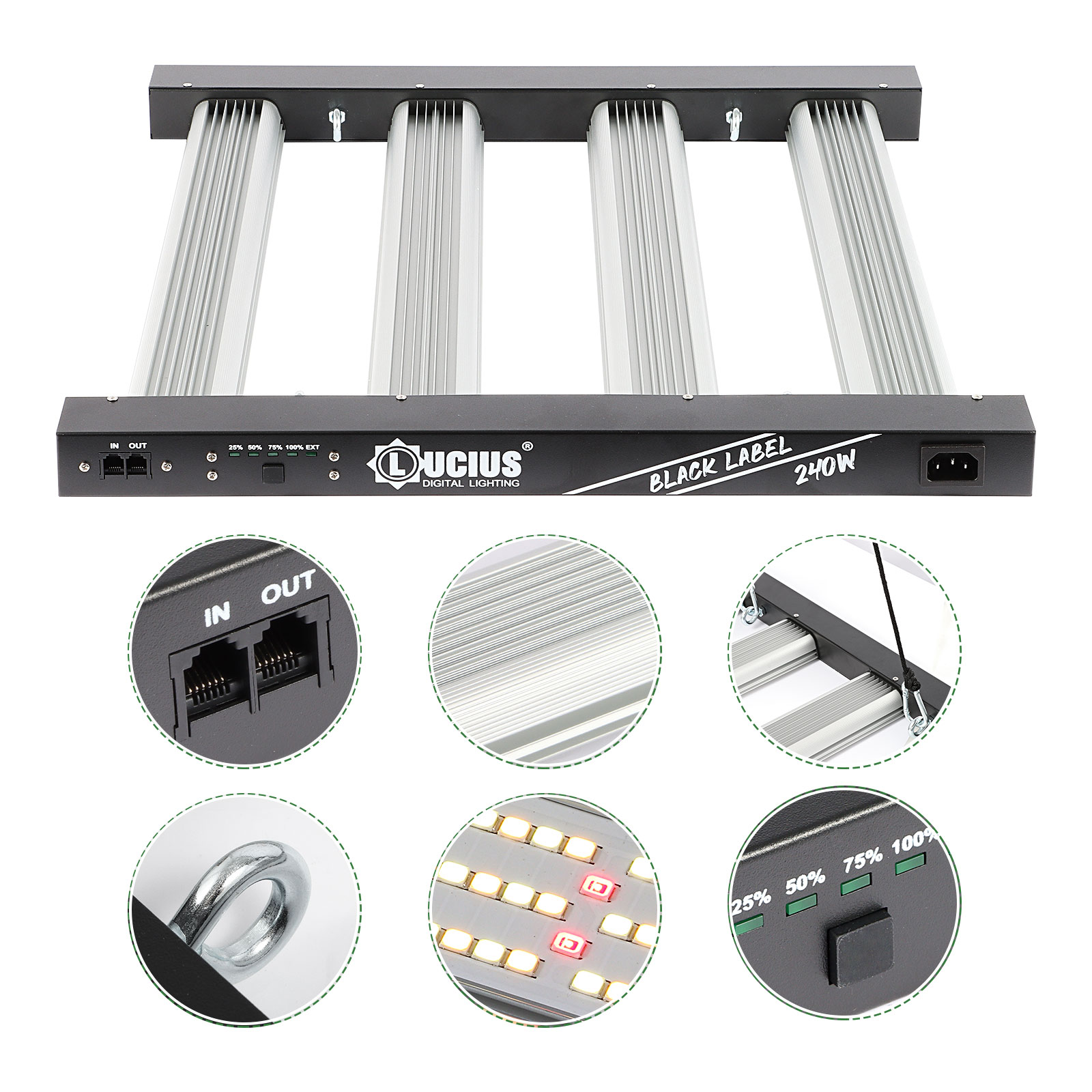 Grow Light Led Indoor Plants 240W Grow Light Bar for 2 X 2 ft 80*80CM Tent