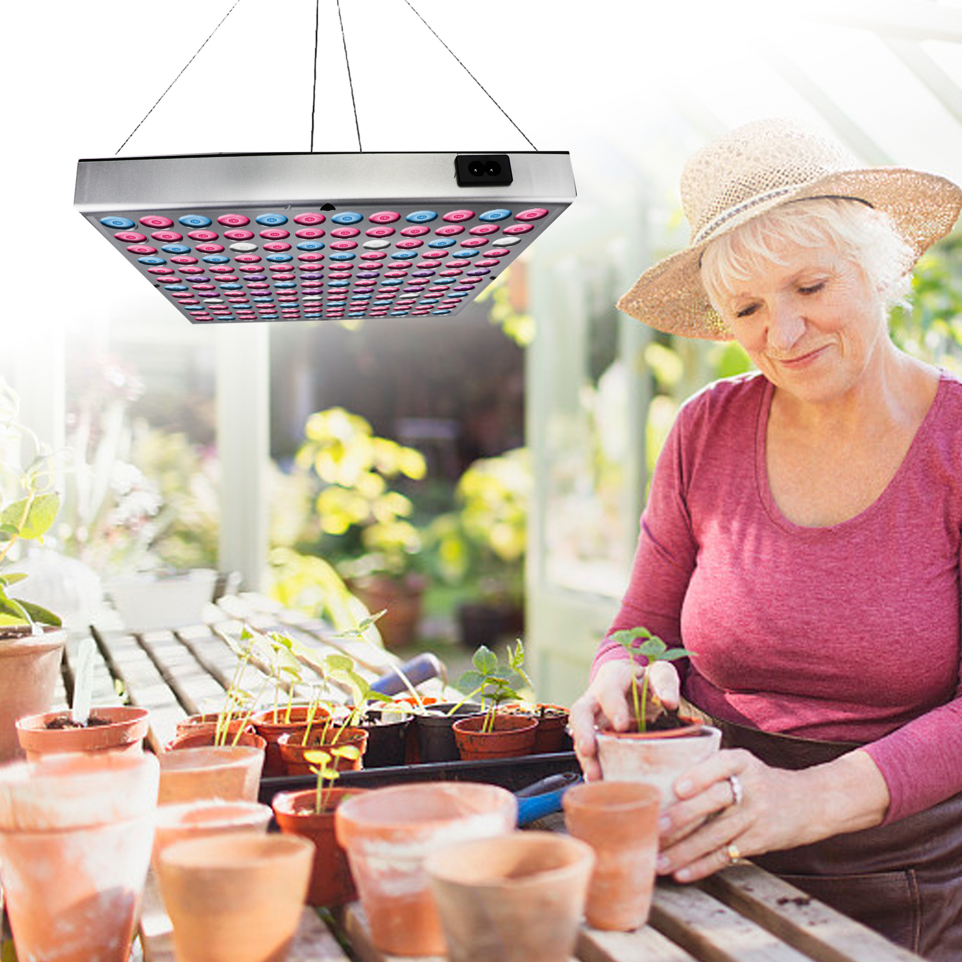 25W LED Grow Light for Indoor Plants Growing Lamp Full Spectrum Plant Lights Bulb Panel Full Spectrum Led Grow Light