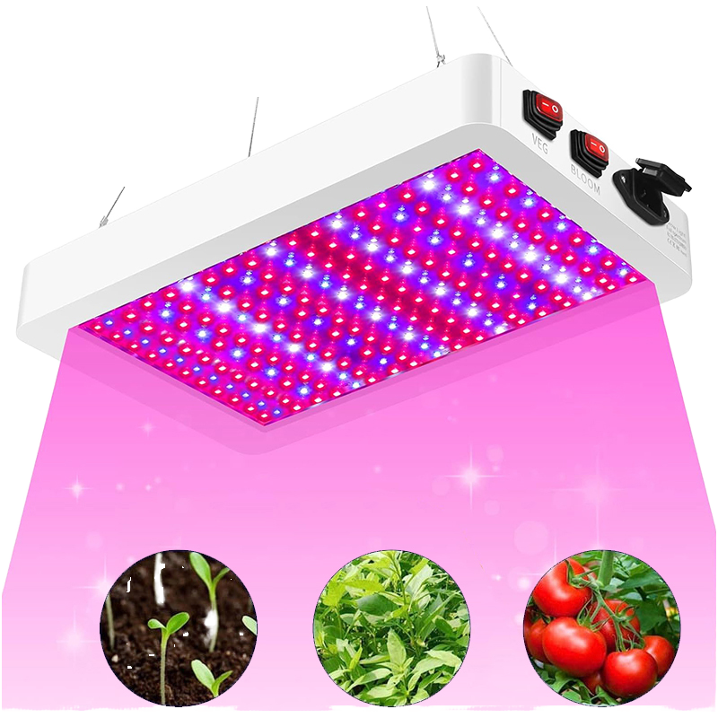 Top Selling 1000W Full Spectrum LED Grow Light Dual-Switch Plastic Lamp Indoor Greenhouse Bloom Indoor Garden Urban Farming