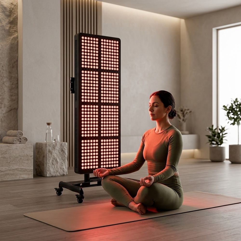 SUNGLOR SG-AL-2400 Professional 5-Band Red Light Therapy Panel 560 LEDs 660nm 850nm NIR Aluminum Light With Timer &amp; Pulse