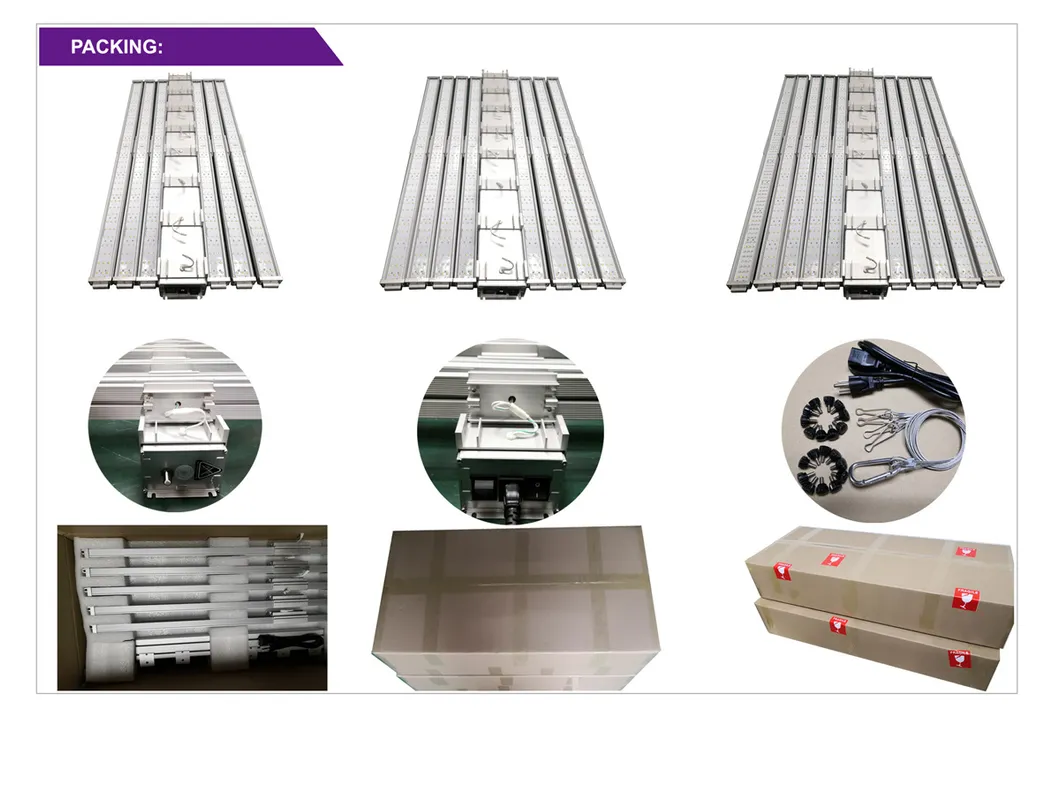 LED Grow Light 1000W 10 Bars Hydroponics Full Spectrum Fluence Spider Commercial Planting Fixture