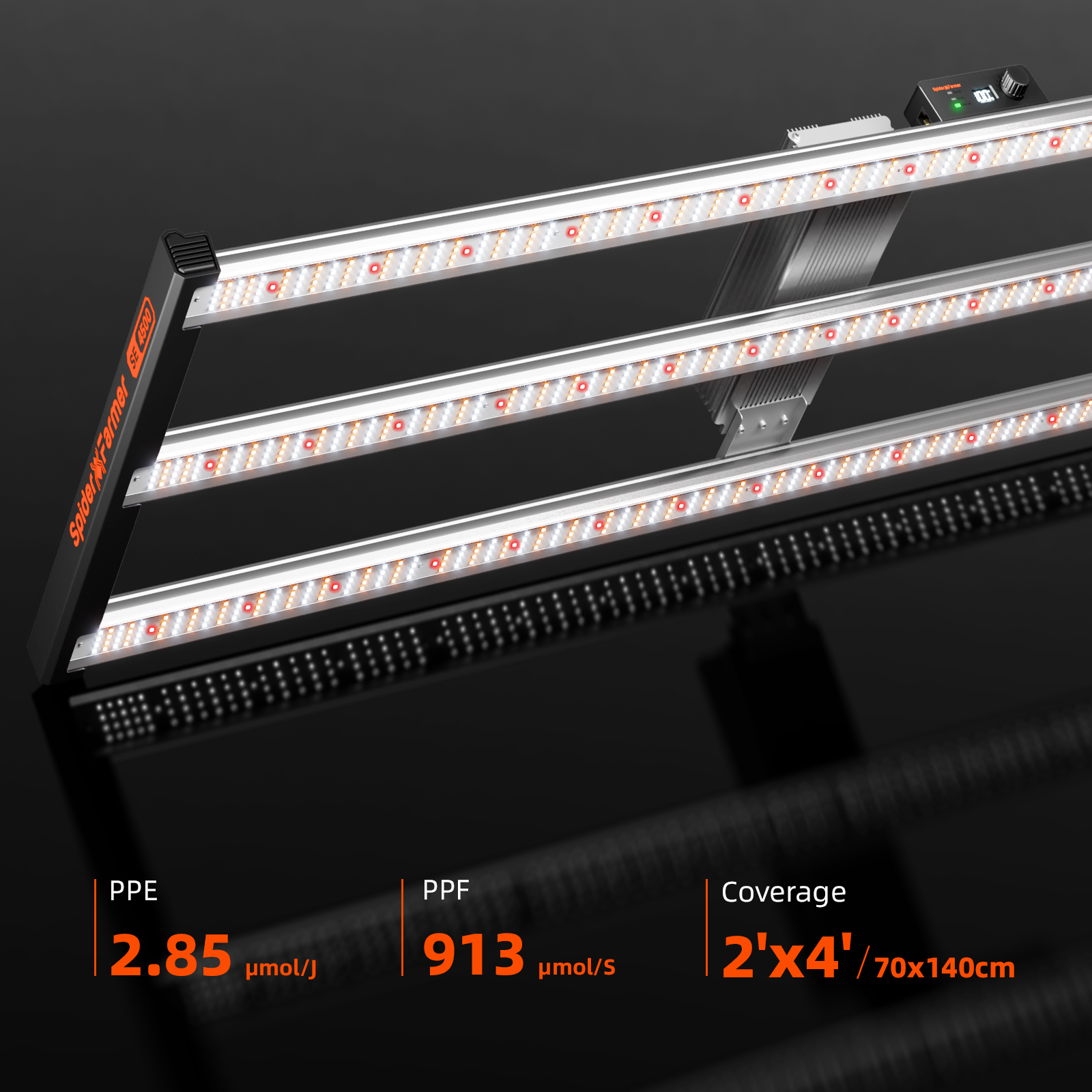 Spider Farmer 320W SE4500 Full Spectrum Led Grow Light 4.6x2.3x6.5ft Growing Tent Complete System