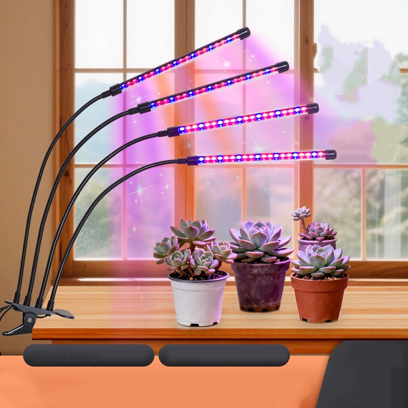 Smart Home LED Plant Grow Light With Clip-on Plant Light Light Color Switching USB Timable Dimming Full Spectrum Grow Lamp