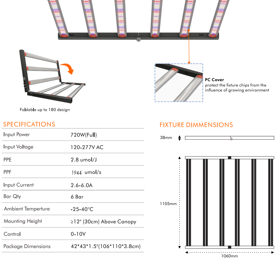 4FT 120CM 800W 720W Full Spectrum With FR IR Dim High Efficiency Grow Lights Led Grow Light No UV 150W/250W/360W/1000W Wholesale