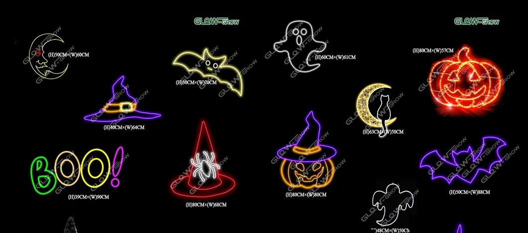 Factor 2D Spider Net Halloween LED Rope Motif Light