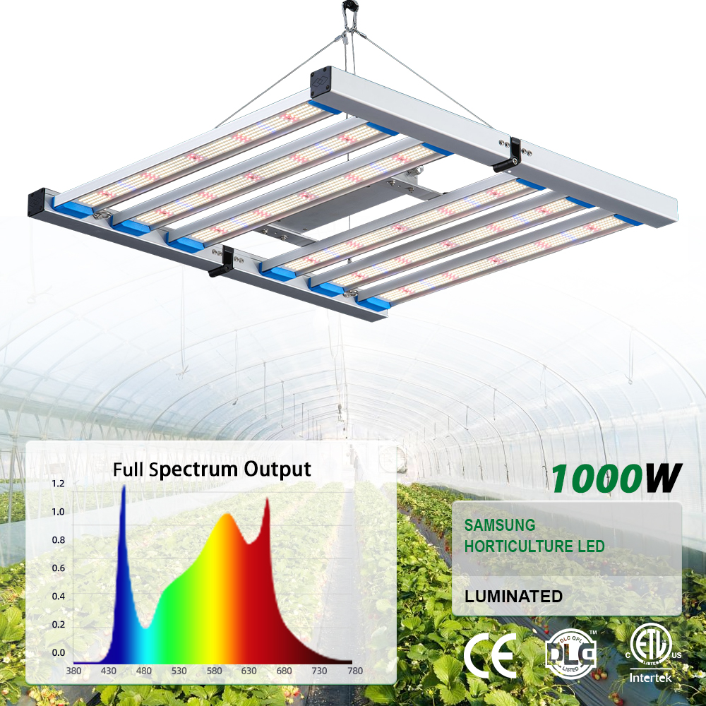 240W Indoor Dimmable Full Spectrum 4-Bar LED Growing Light Red &amp; Blue for Greenhouse &amp; Grow Tent Plants Aluminum Body IP65 Rated