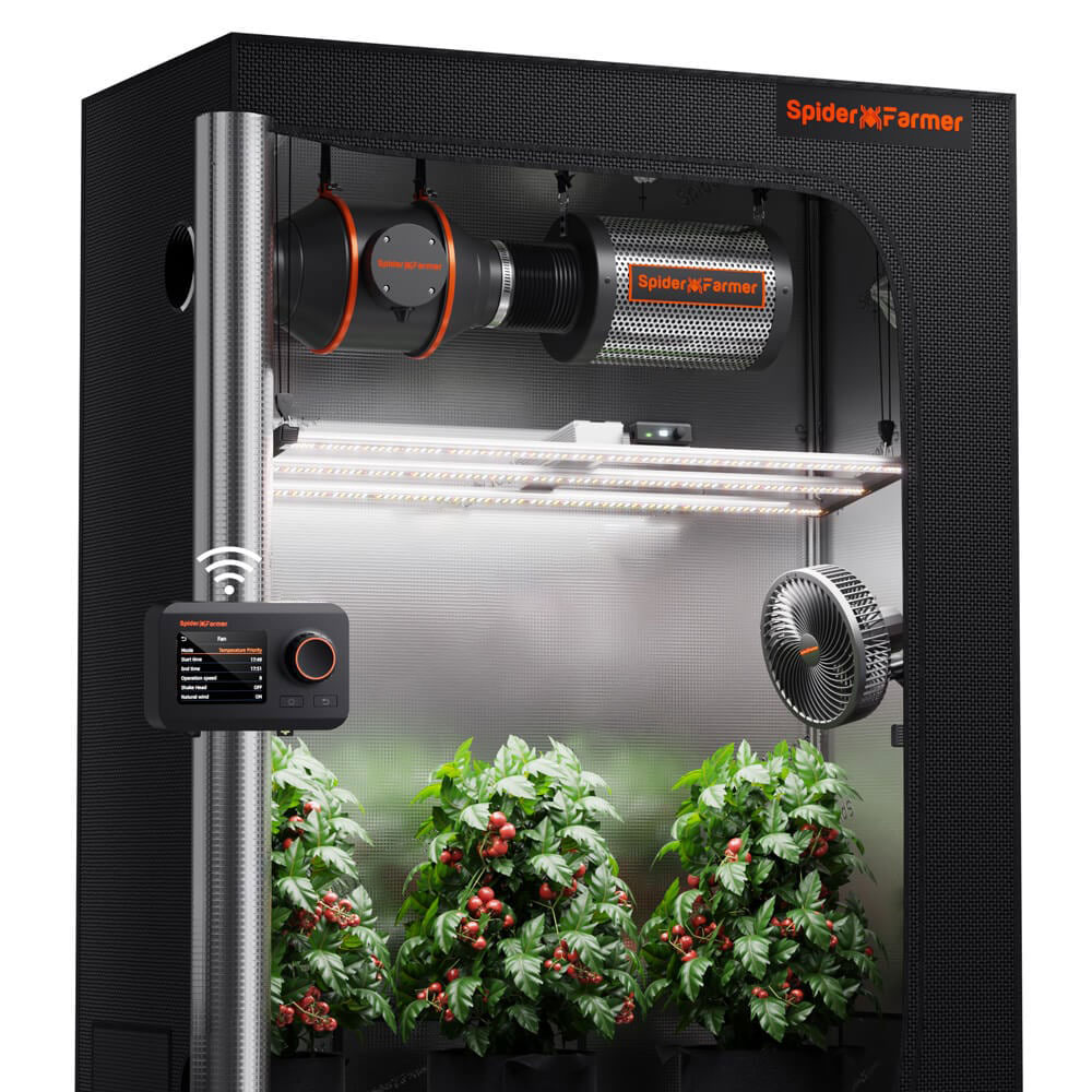 Spider Farmer 320W SE4500 Full Spectrum Led Grow Light 4.6x2.3x6.5ft Growing Tent Complete System