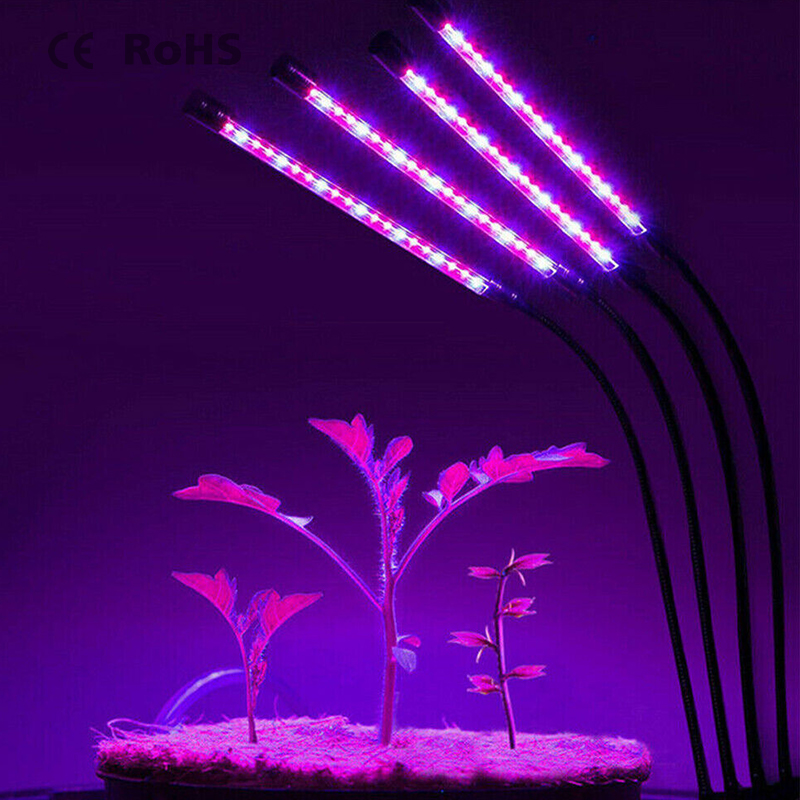 Hot USB Dimmable 40W 4-Head Portable 4-in-1 Circular LED Plant Grow Lights With 400-800nM Full Spectrum For Indoor Floors