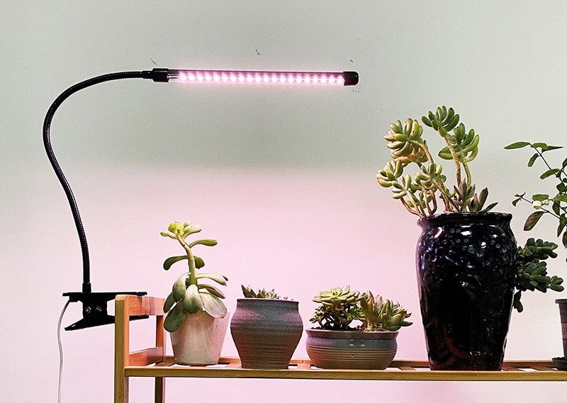 LED Plant Grow Light Clip Timer Full-Spectrum Sunlight Succulent Flower Herb Seedling Supplemental Lighting Lamp USB Interface