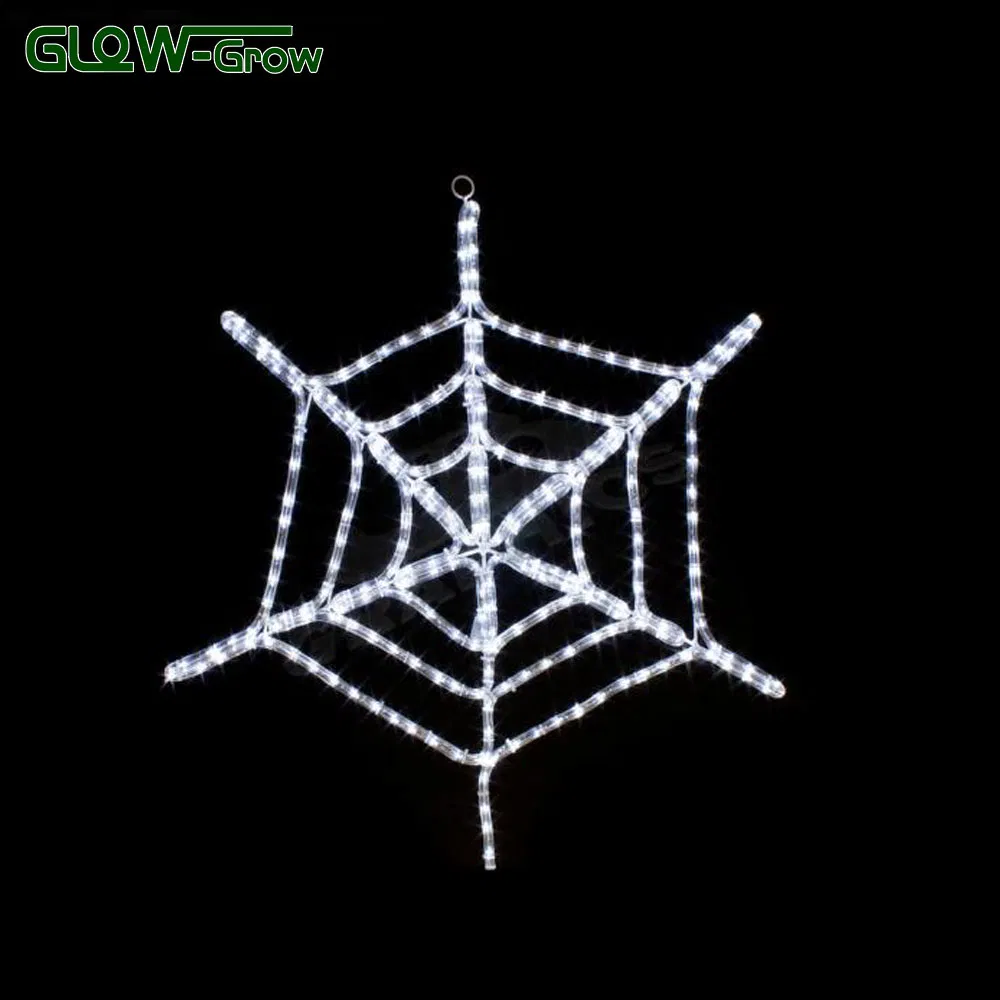 Outdoor Waterproof 2D Large Halloween Spider Hat LED Rope Motif Light for Home Tree Holiday Decoration