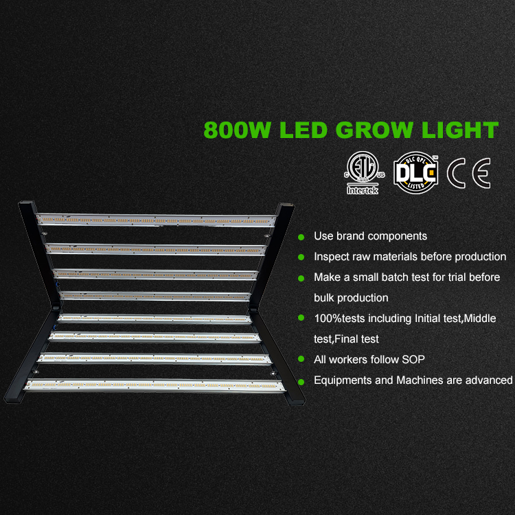 800W Dimmable Led Grow Light Full Spectrum with Remote Control Function Strip LM561C 660NM 8 Bars Horticulture