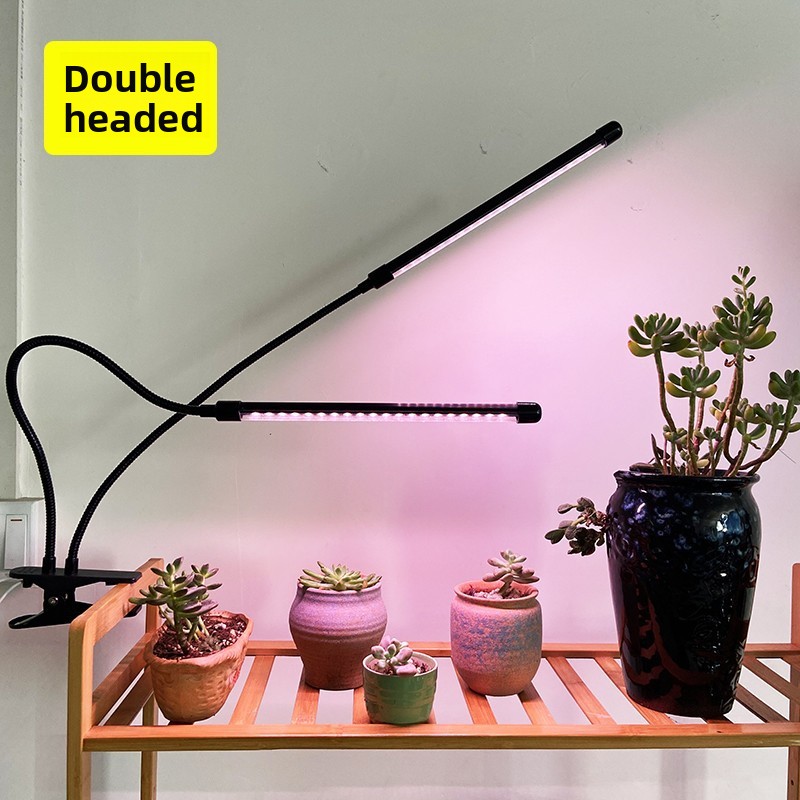 LED Plant Growth Light Clip Timed Full-Spectrum Aluminum Alloy 30000 Hours Lifespan 20 Lm/W Efficiency Supplementary Light for