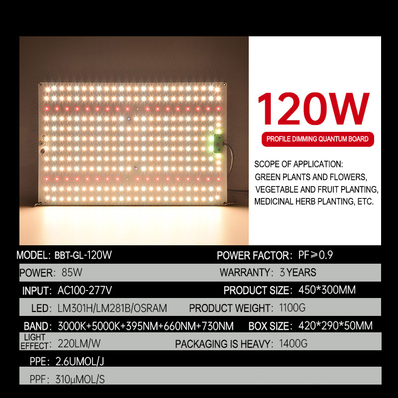 Samsung LED Full Spectrum LM301H LM281B LM301B Plant Light Quantum Board Indoor Planting Dimmable Plant Growth Light