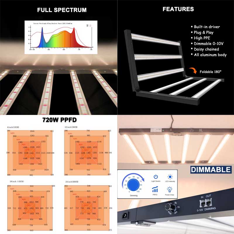 240W 320W 400W 720W Led Grow Light 3x3 4X4 5X5 Ft 8X4 8X8 10X5 10X10Ft Complete Grow Tent Kit with Carbon Filter Inline Fan
