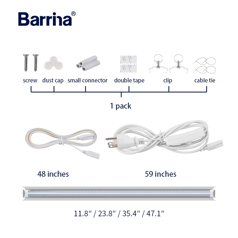 Full Spectrum Hydroponic Plant Dimmable Bar Style 24W Led Tube Grow Light With White Mercury Price Led Grow Light