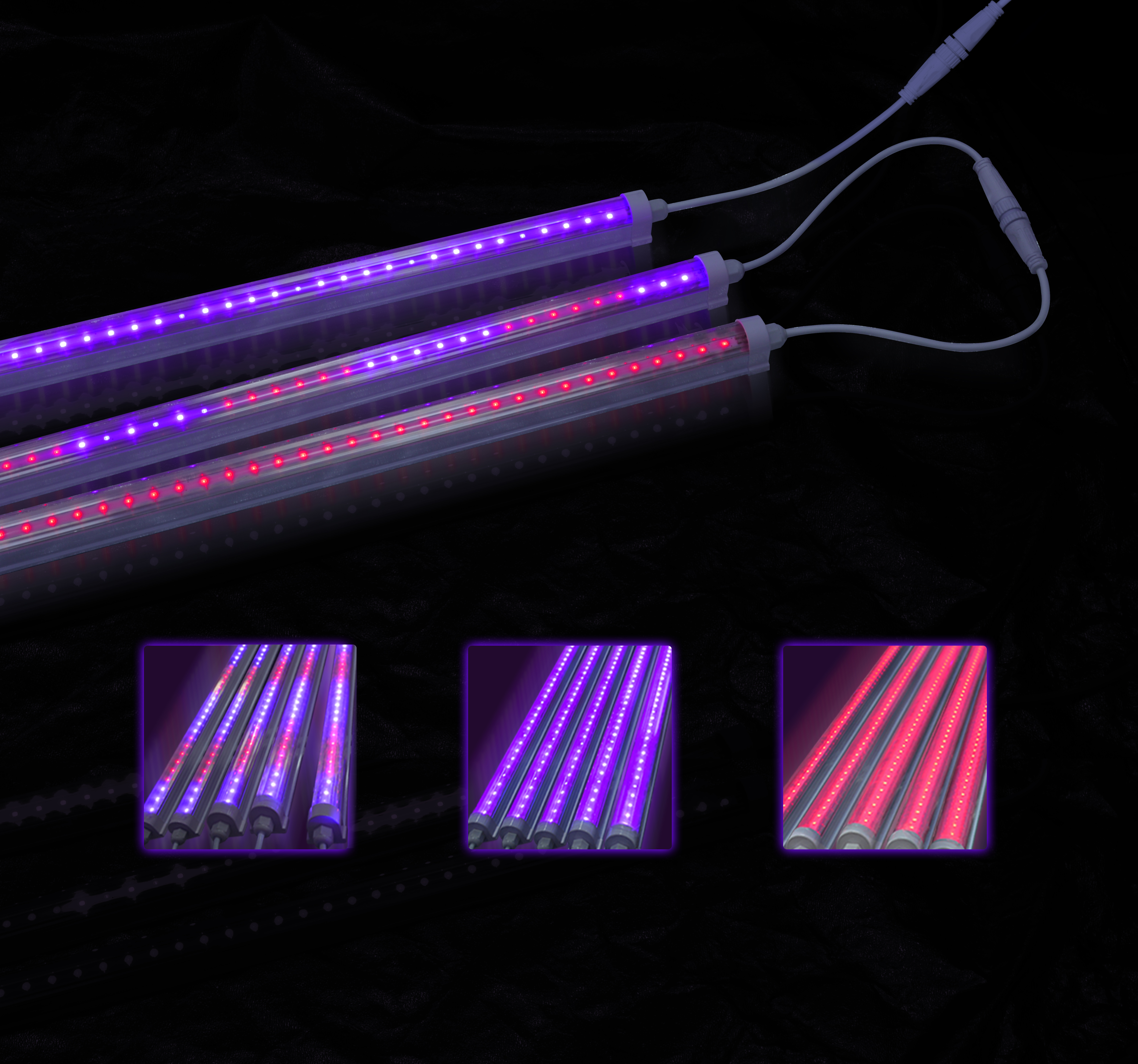 Hydroponics IP67 Waterproof Supplemental LED Light 18W 22W 36W UV IR NIR LED Tube Grow Light
