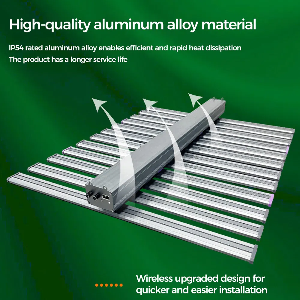 Commercial Grade 1300W Detachable LED Grow Light, RJ45 Series Connection, Full Spectrum for Vertical Farming
