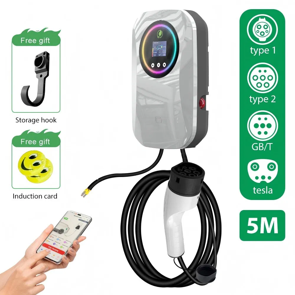 22kw Type2 EV Charger Wallbox 3-Phase Ocpp 1.6 Commercial Charging Station for Charging Network Operation
