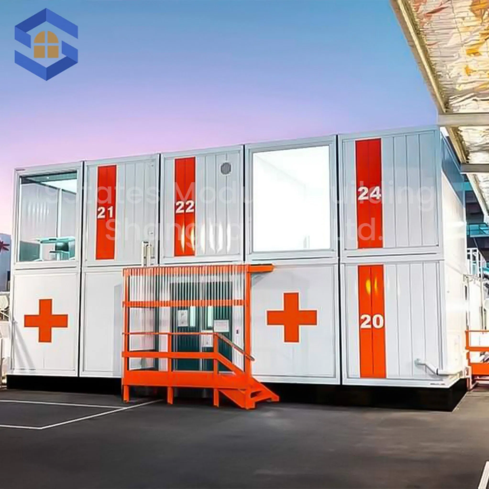 Highway-Vaccination-Drive Site Field Assembly Shelter Shipping Container Clinic Trailer Prefabricated Modular Mobile Container House Prefab Hospital