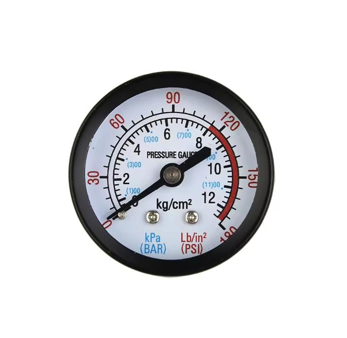 Air Compressor Pneumatic Hydraulic Fluid Pressure Gauge 13mm Gas Test Pressure Gauge with 3/4'' Fnpt Test Valve Adapter