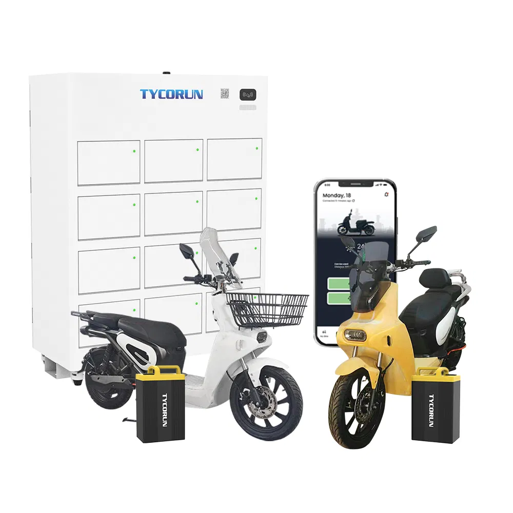 Tycorun Commercial Outdoor Battery Swapping System Lithium Batteries Charging Cabinet for E-Motorcycle