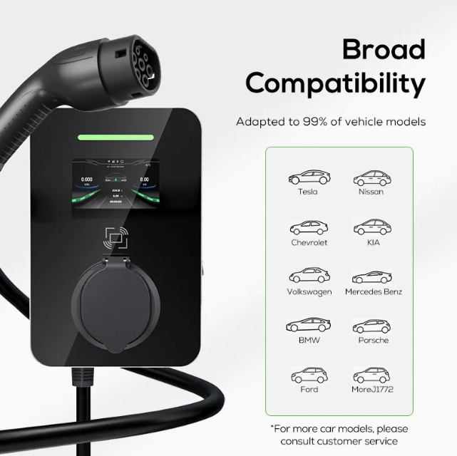 Commercial Version 3 Phase Type 2 IP 66 Wall-Mounted 22kw Fast Charging Station