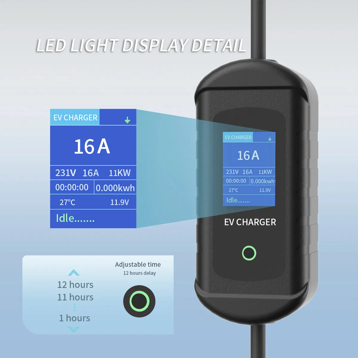 3.5kw Elecrtic Vehicle Type 2 EV Charging Cable Factory Outlet Portable EV Charger for Home Use