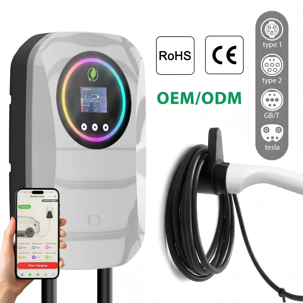 22kw Type2 EV Charger Wallbox 3-Phase Ocpp 1.6 Commercial Charging Station for Charging Network Operation