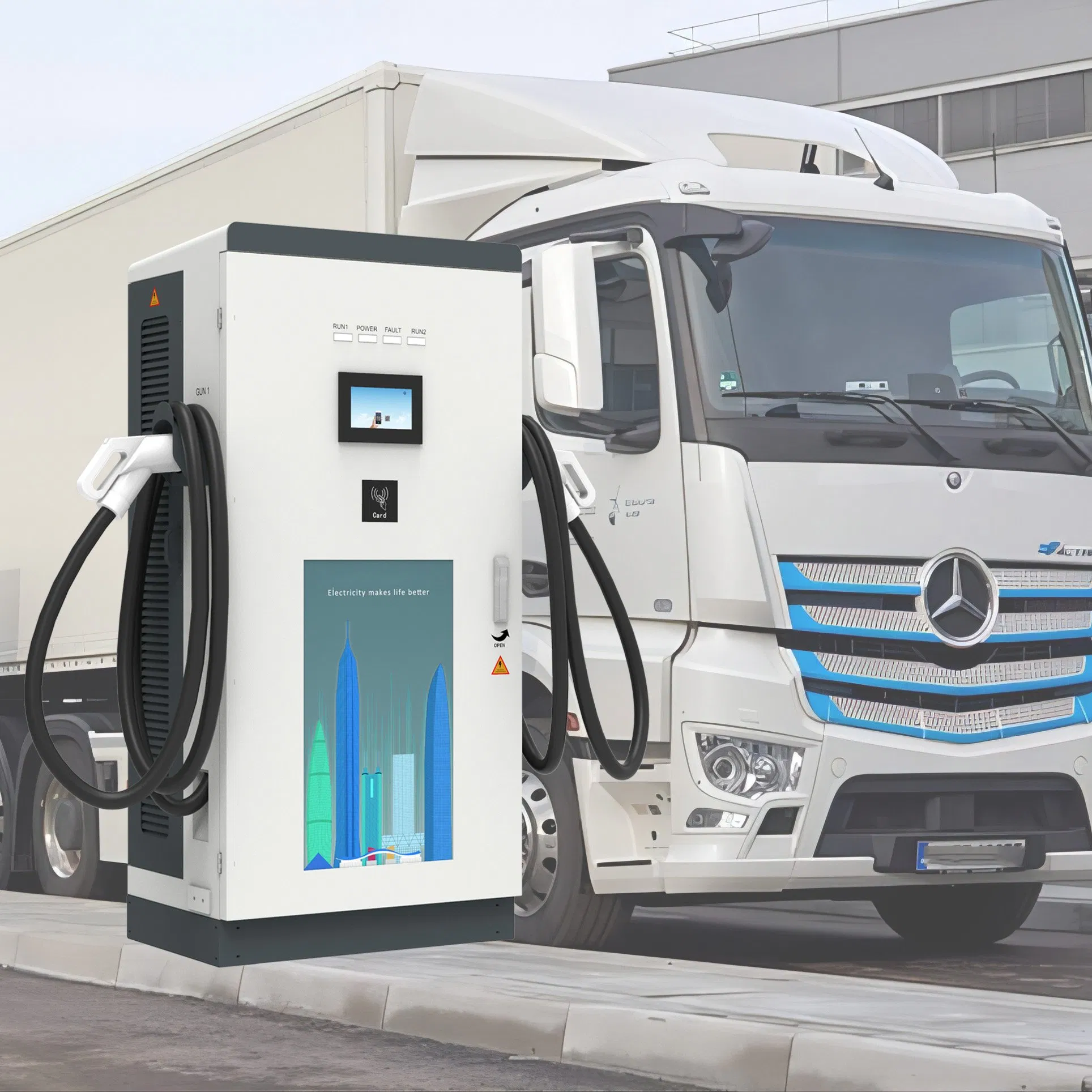 180kw Electric Vehicle Charging Station 2guns Truck Charge Fleet Charging Infrastructure CCS1 CCS2 Chademo Gbt Standard