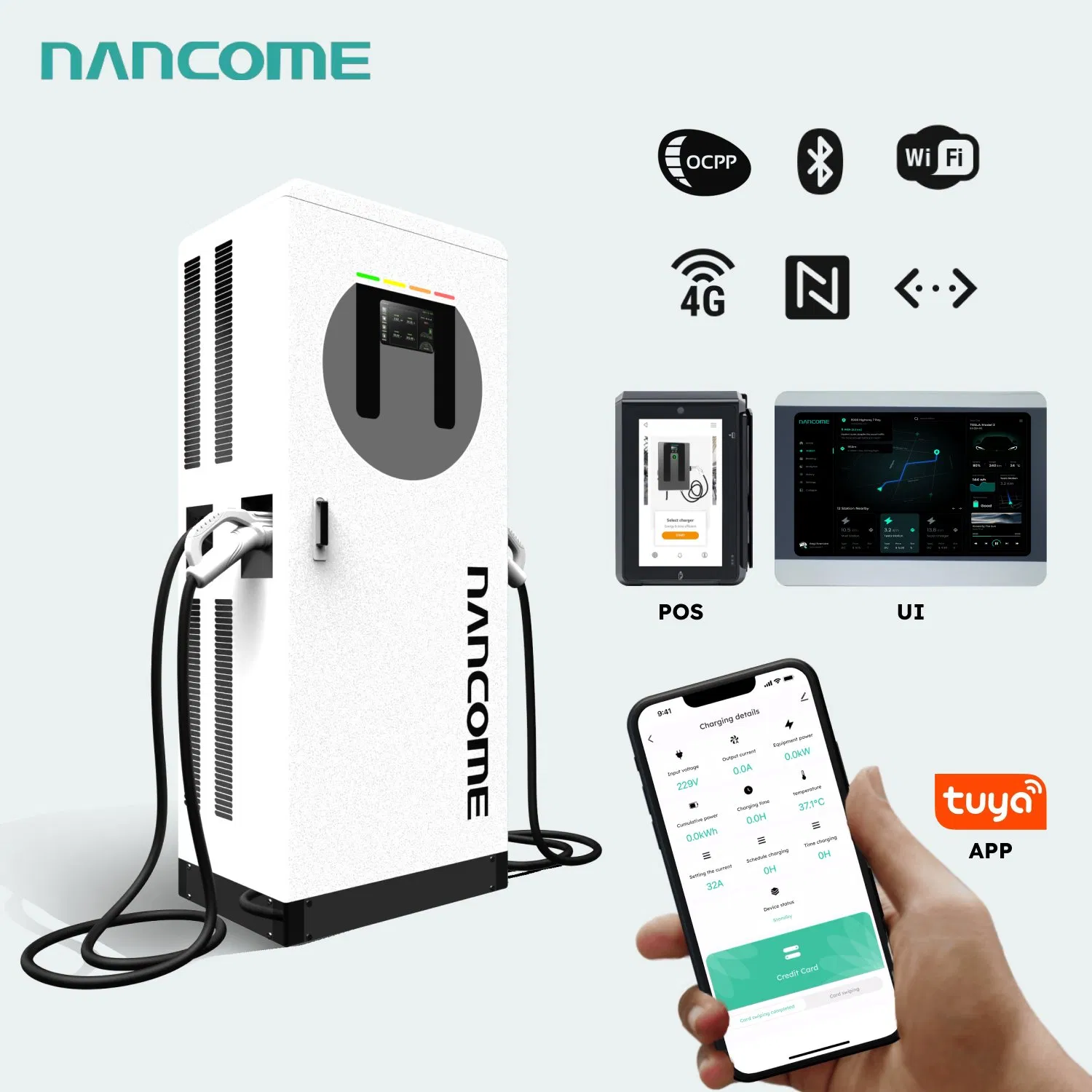 New Energy 60kw/120kw/160kw/240kw DC Fast Solar Electric Car Charging Station