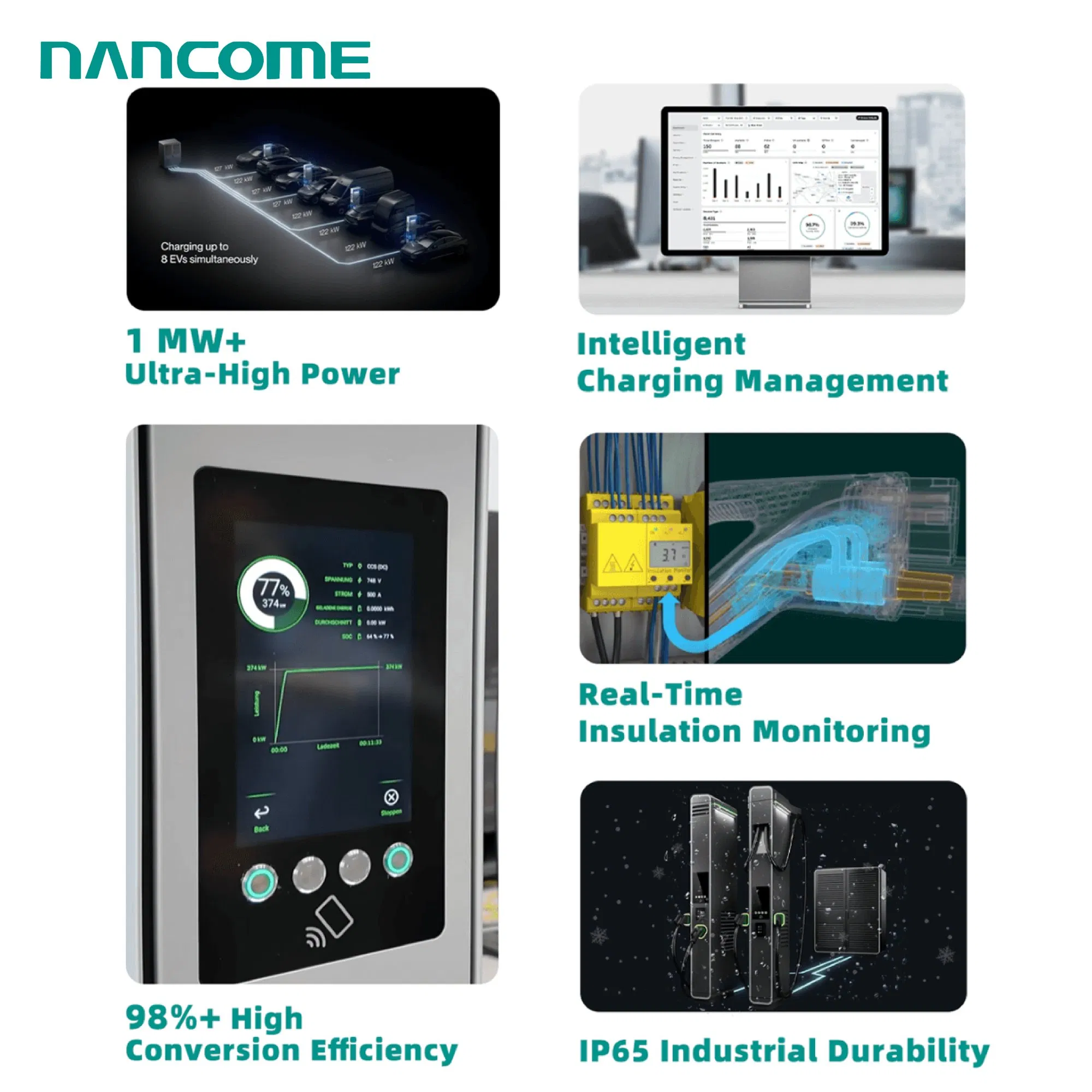 Nancome High Voltage Megawatt Station Charging Infrastructure for EV Fleets