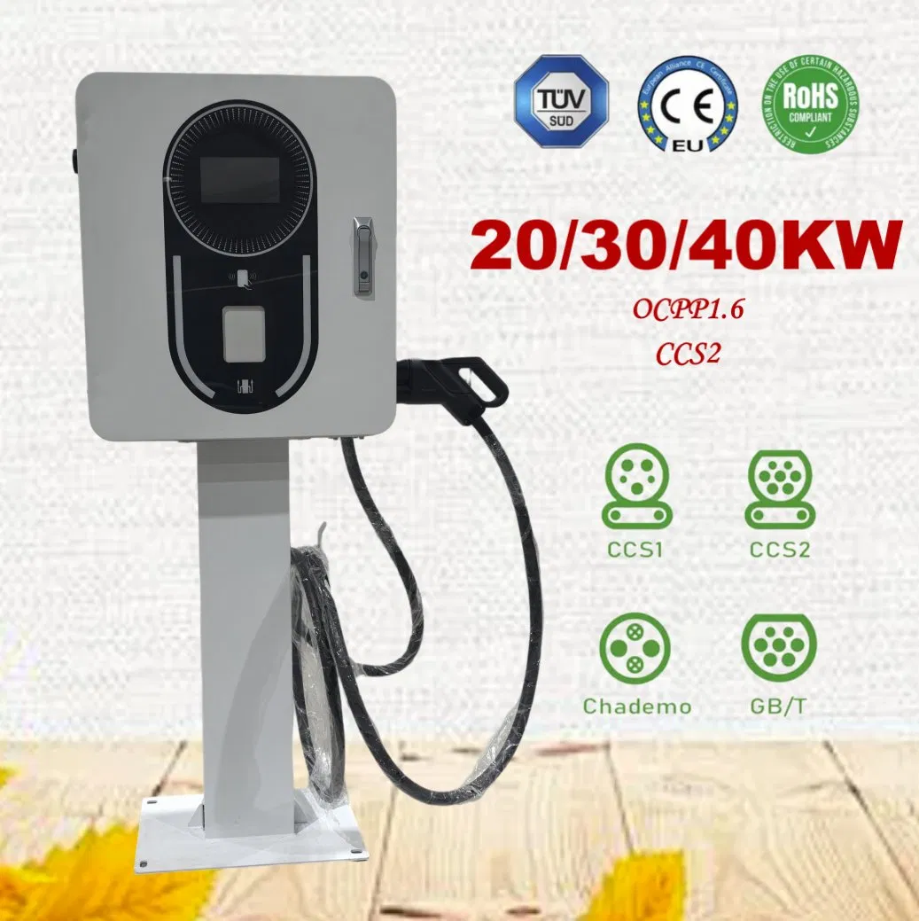 Wall Mounted Commercial Home Use Ocpp1.6 20kw 30kw 40kw Electric Vehicle Car Battery Fast DC EV Charging Solution