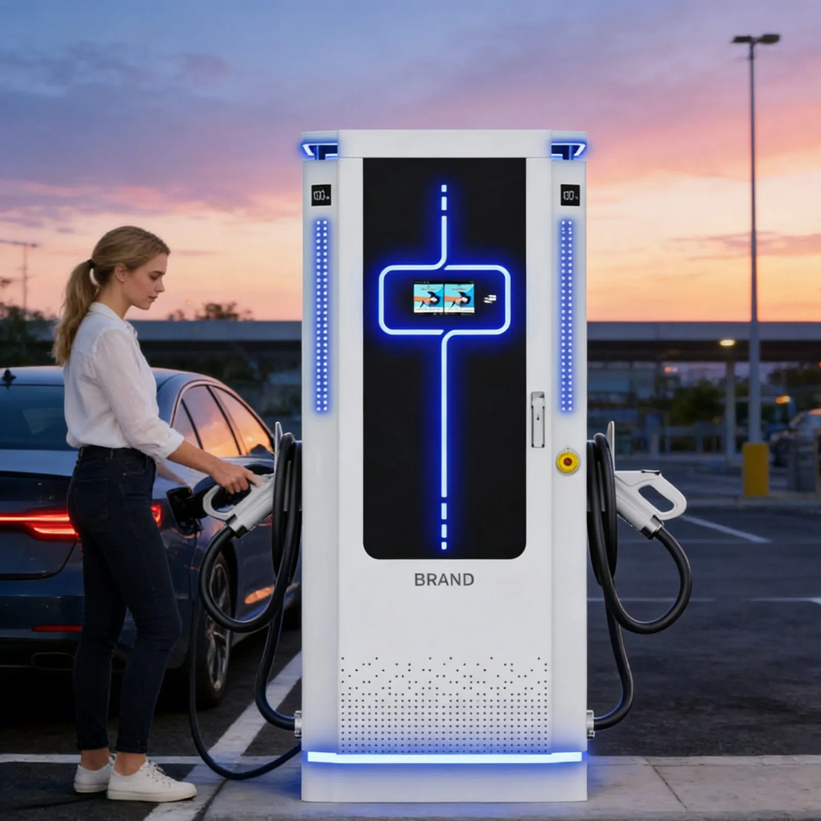 Large-Scaleel Ectric Vehicle Charging Station, with Power Ratings of 60kw 80kw 120kw 160kw 200kw 240kw, Supporting CCS2 EV Charging Station