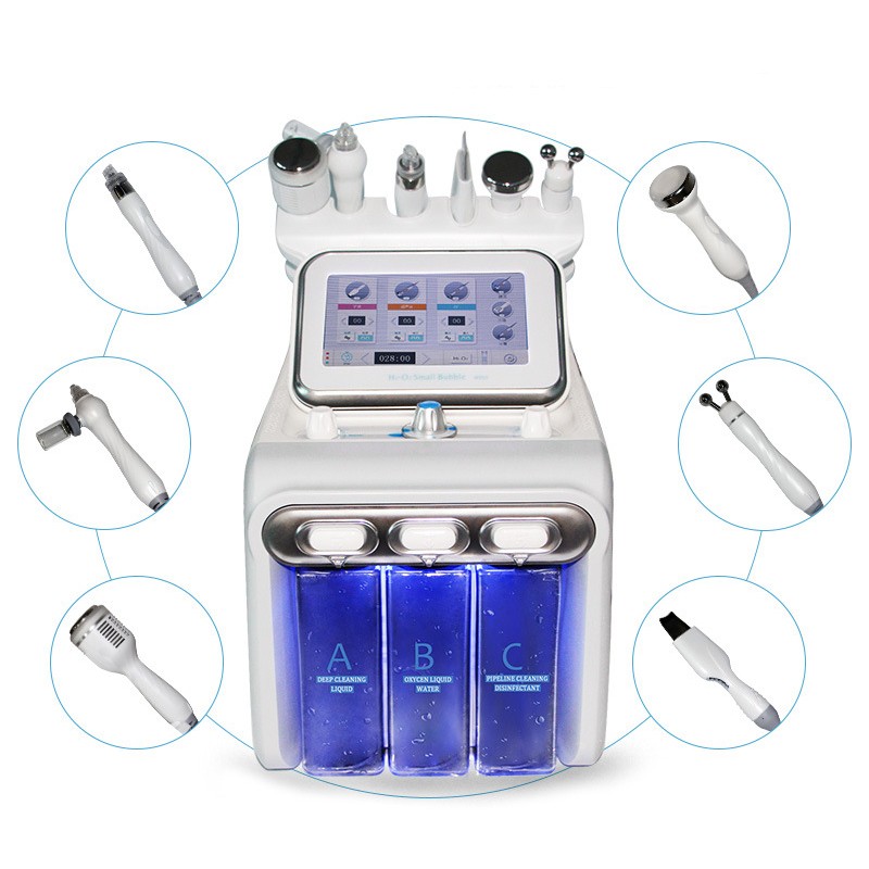 CE Certification Facial machine aqua peeling dermabrasion facial machine/H2O2 6 in 1 deep clear oxygen spray facials Suppliers, Pricelist