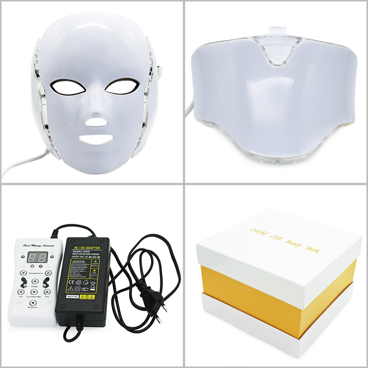 ODM Manufacturer Wholesale 7 Color Led Photon Light Therapy Machines Home Use Face Facial Beauty Mask with Neck for Facial Skin Care Factories, Products
