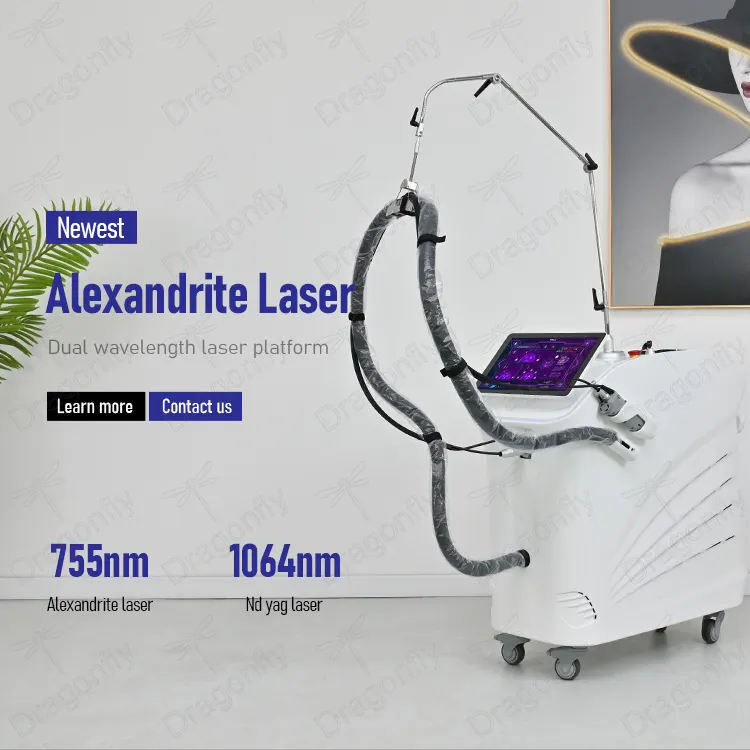 OEM Newly Launched Advanced Long Pulse 755nm 1064nm Alexandrite Nd Yag Alex Laser Hair Removal Machine Suppliers, Factory