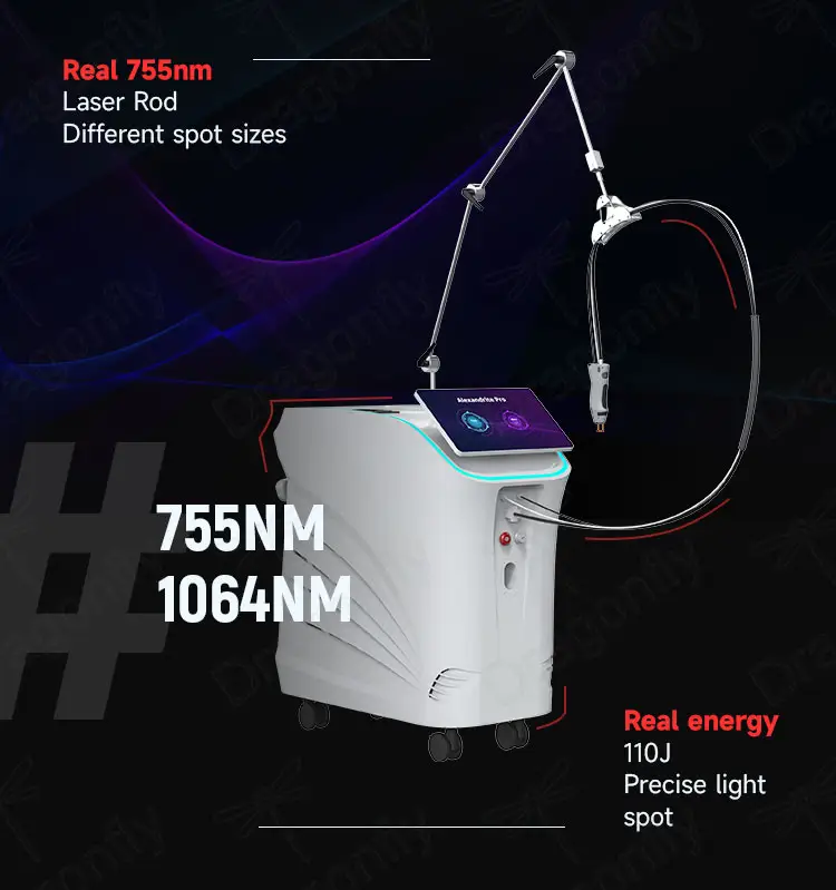 OEM Factory Price Salon Used Laser Alex Nd Yag Gentle Permanent Equipment 1064nm 755nm Alexandrite Laser Hair Removal Suppliers, Product