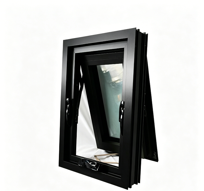 Premium Aluminum Awning Window  German Hardware Multi Point Lock Multi Layer Sealing 10 Year Warranty for Home Basement